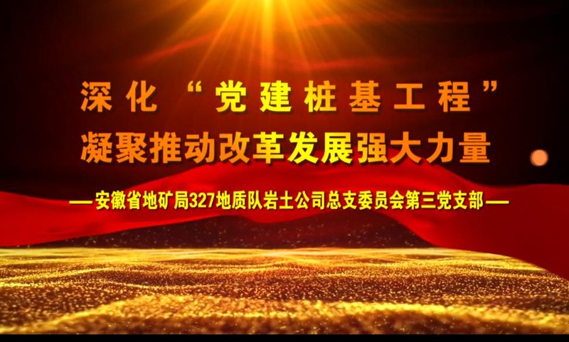 深化“党建桩基工程” 凝聚推动改革发展强大力量——安徽省地矿局327地质队岩土公司总支委员会第三党支部